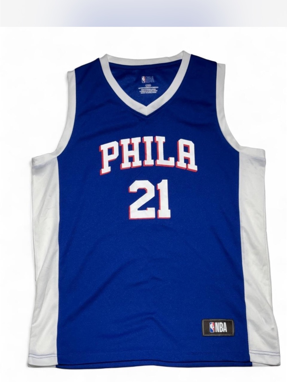 NBA PHILADELPHIA SIXERS JOEL EMBIID 21 JERSEY LARGE